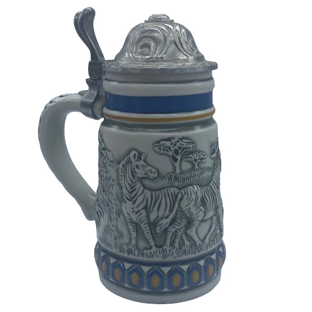 Vtg Avon 1992 Endangered Species Mountain Zebra Stein Handcrafted Brazil 5.5"x3"